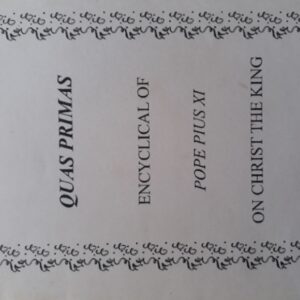 Quas Primas - Pius XI.